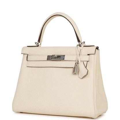 Hermes Kelly 28 Retourne Nata Clemence Palladium Hardware