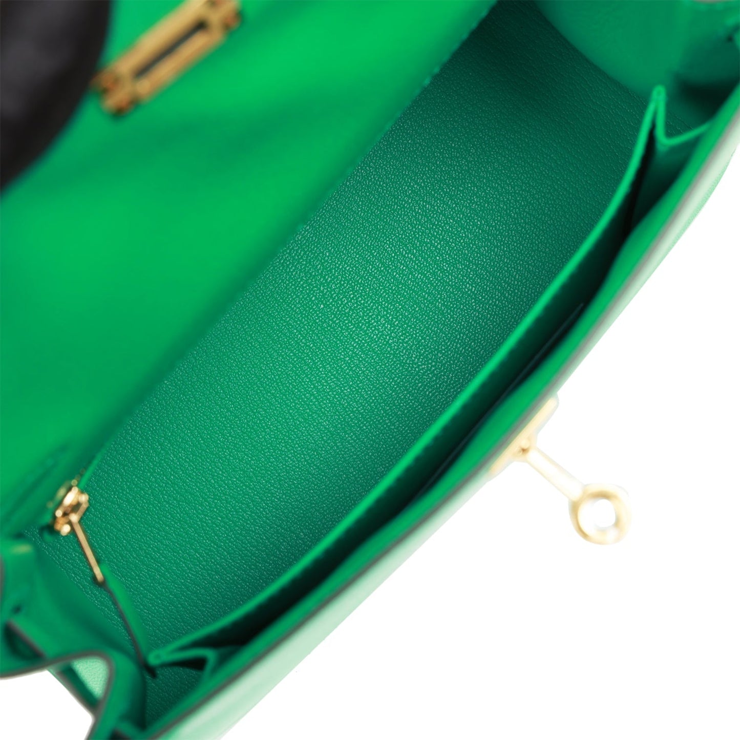 Hermes Kelly 25 Sellier Menthe Chevre Gold Hardware