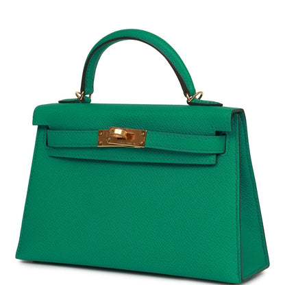Hermes Kelly 20 Sellier Vert Jade Epsom Gold Hardware