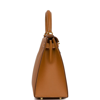 Hermes Kelly 28 Sellier Gold Epsom Gold Hardware
