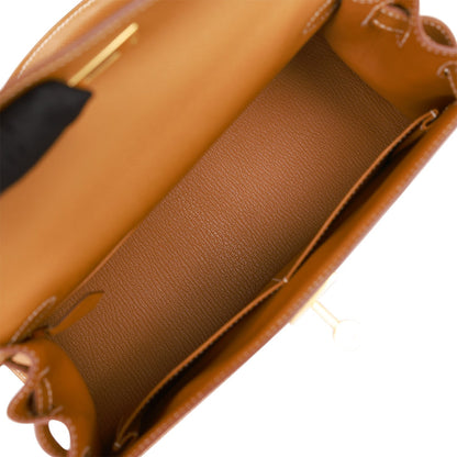 Hermes Kelly 28 Sellier Gold Epsom Gold Hardware