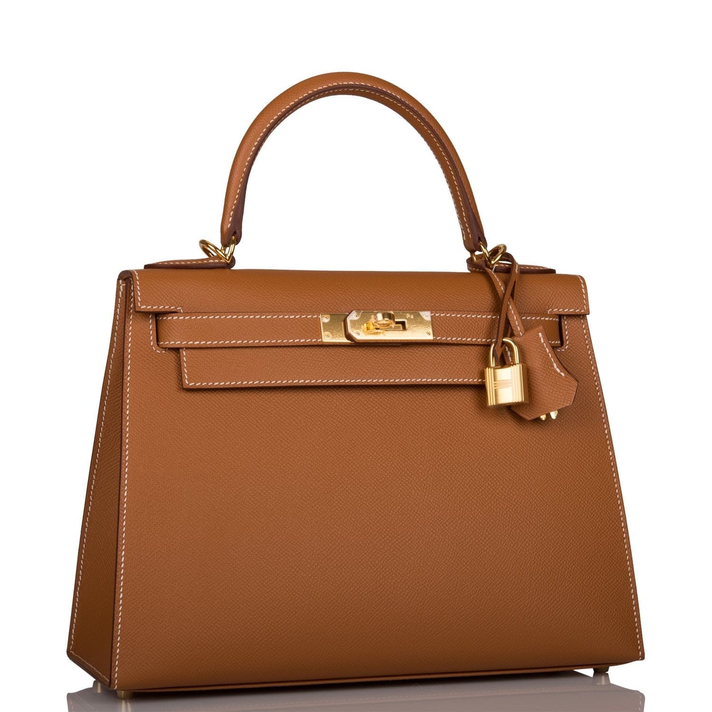 Hermes Kelly 28 Sellier Gold Epsom Gold Hardware