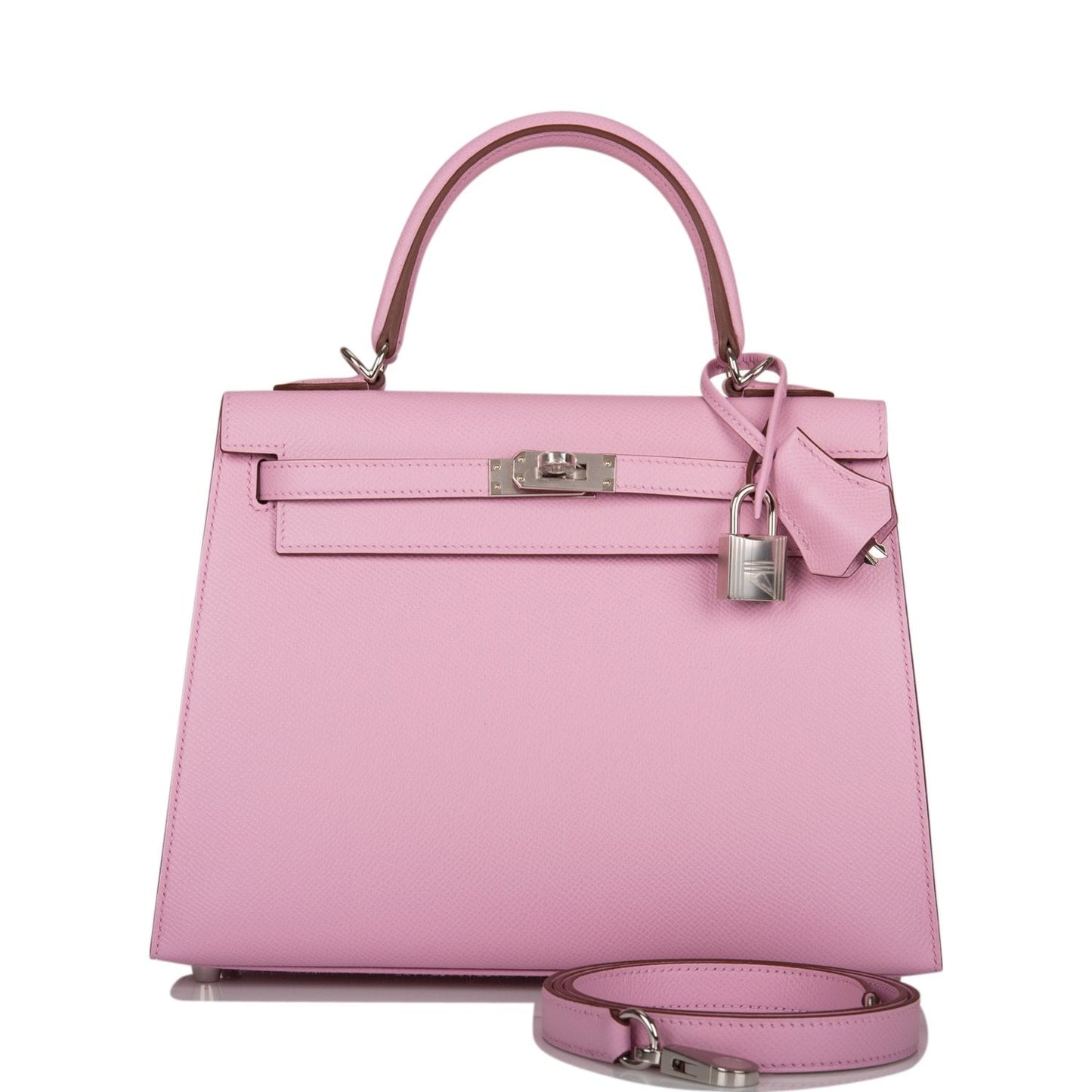 Hermes Kelly 25 Sellier Mauve Sylvestre Epsom Palladium Hardware