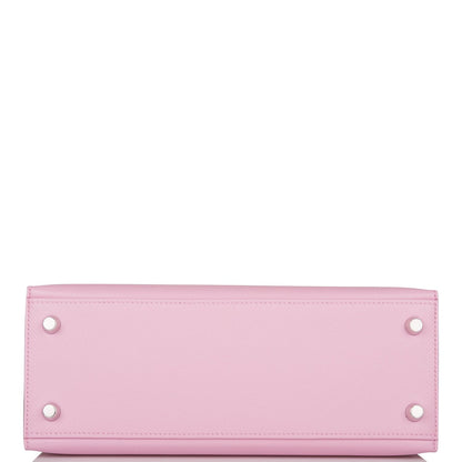 Hermes Kelly 25 Sellier Mauve Sylvestre Epsom Palladium Hardware