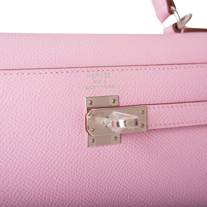 Hermes Kelly 25 Sellier Mauve Sylvestre Epsom Palladium Hardware