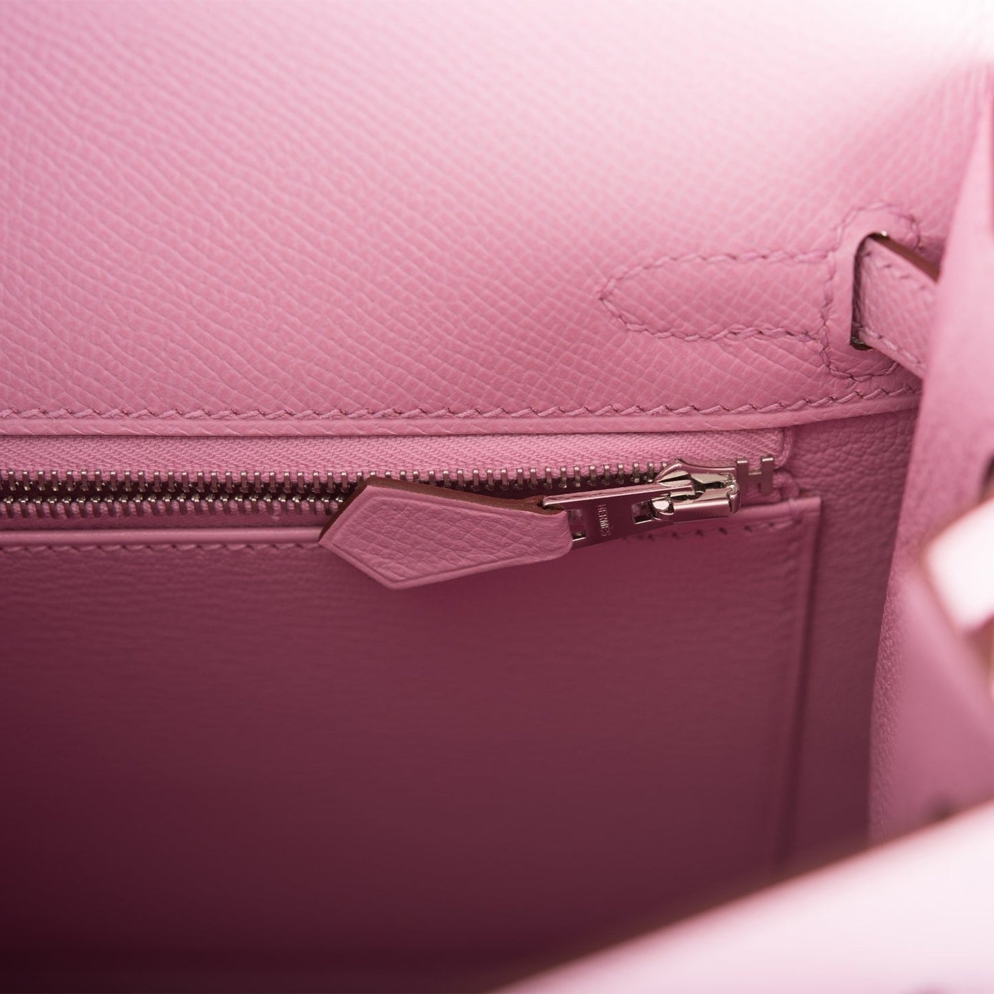 Hermes Kelly 25 Sellier Mauve Sylvestre Epsom Palladium Hardware