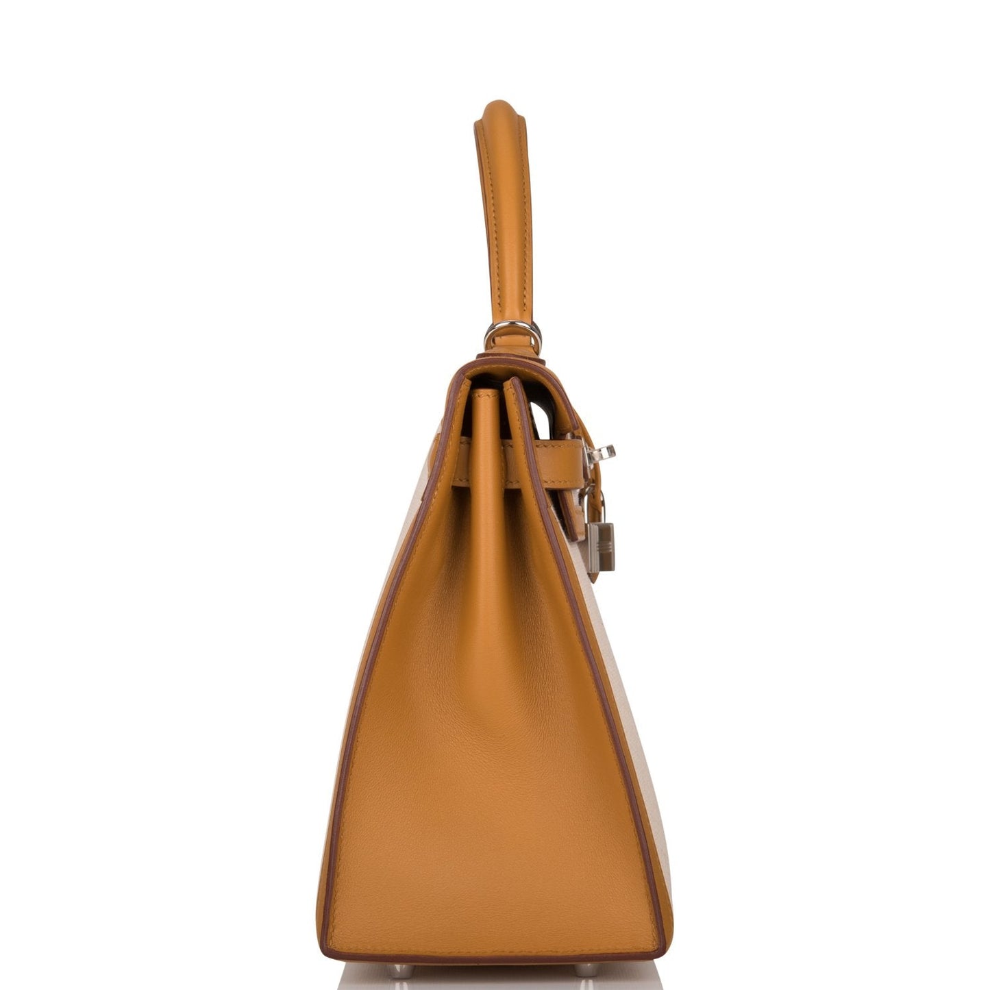 Hermes Kelly 28 Sellier Sesame Toile and Swift Palladium Hardware