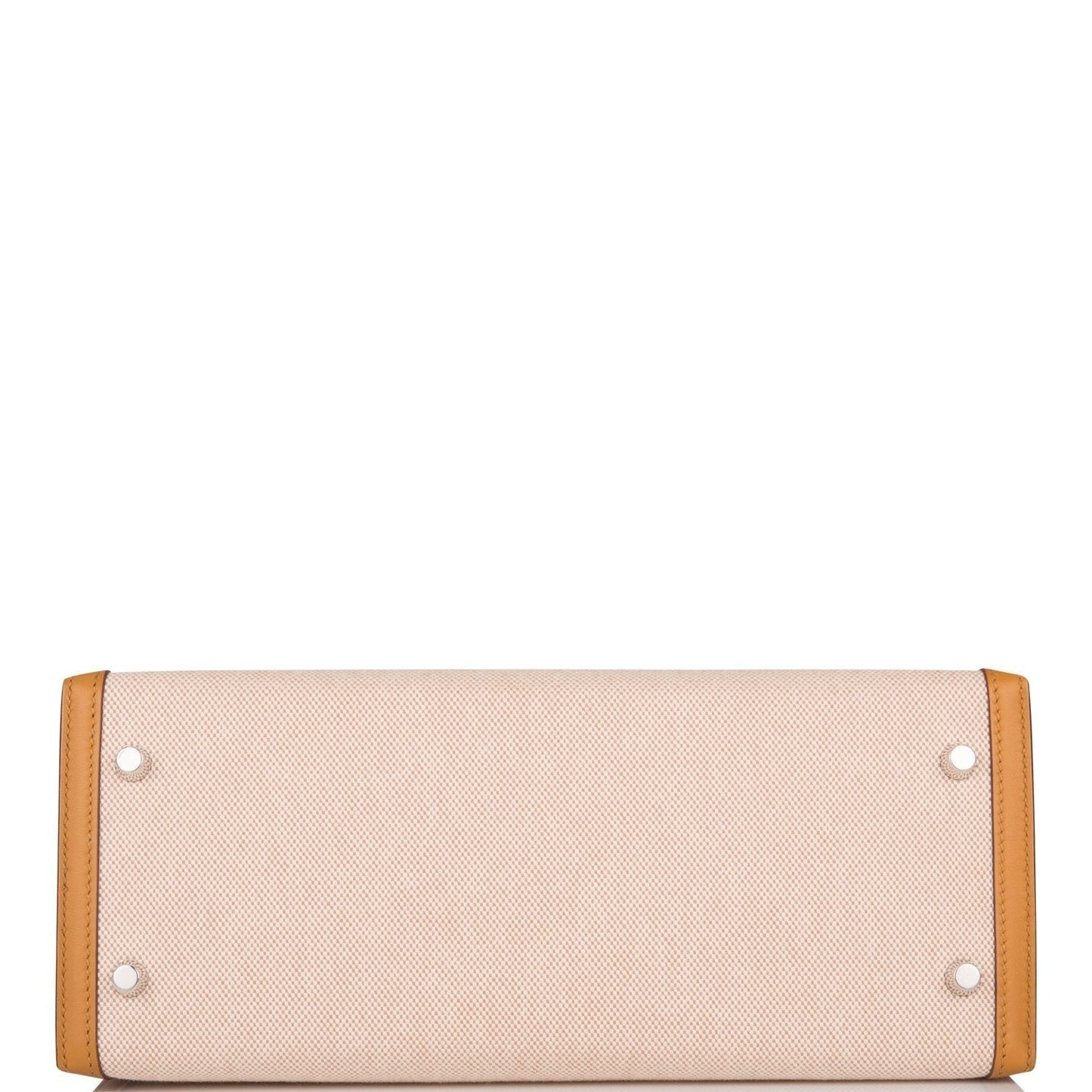 Hermes Kelly 28 Sellier Sesame Toile and Swift Palladium Hardware