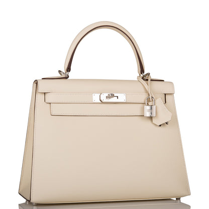 Hermes Kelly 28 Sellier Nata Verso Epsom Palladium Hardware