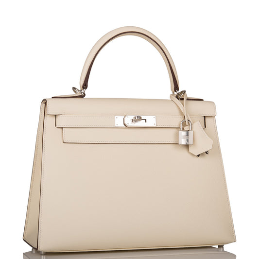 Hermes Kelly 28 Sellier Nata Verso Epsom Palladium Hardware