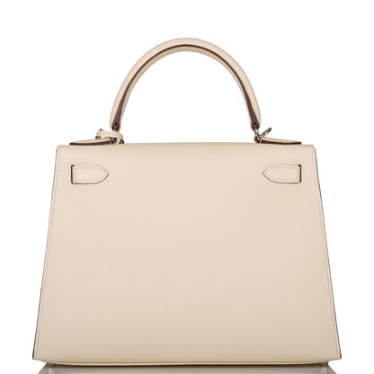 Hermes Kelly 28 Sellier Nata Verso Epsom Palladium Hardware
