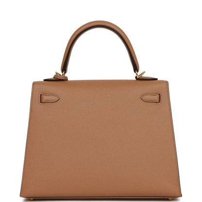 Hermes Kelly 25 Sellier Chai Epsom Gold Hardware