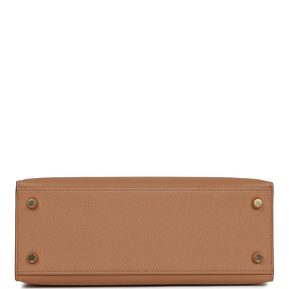 Hermes Kelly 25 Sellier Chai Epsom Gold Hardware