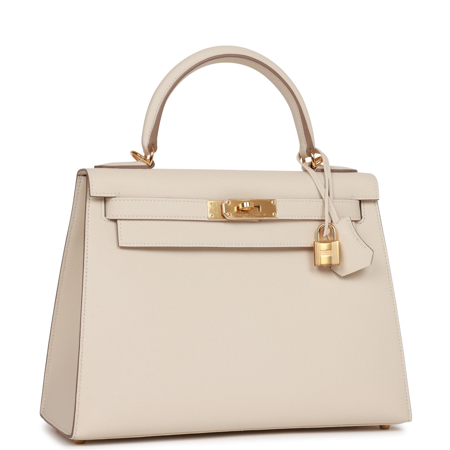 Hermes Kelly 28 Sellier Craie Epsom Gold Hardware