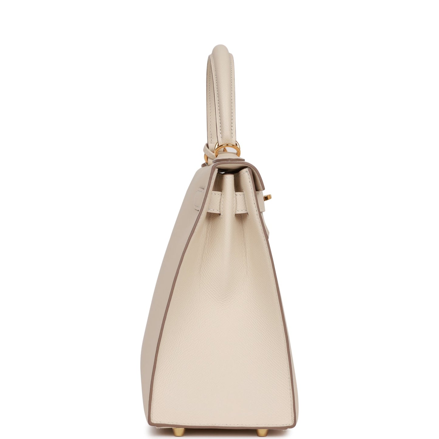Hermes Kelly 28 Sellier Craie Epsom Gold Hardware