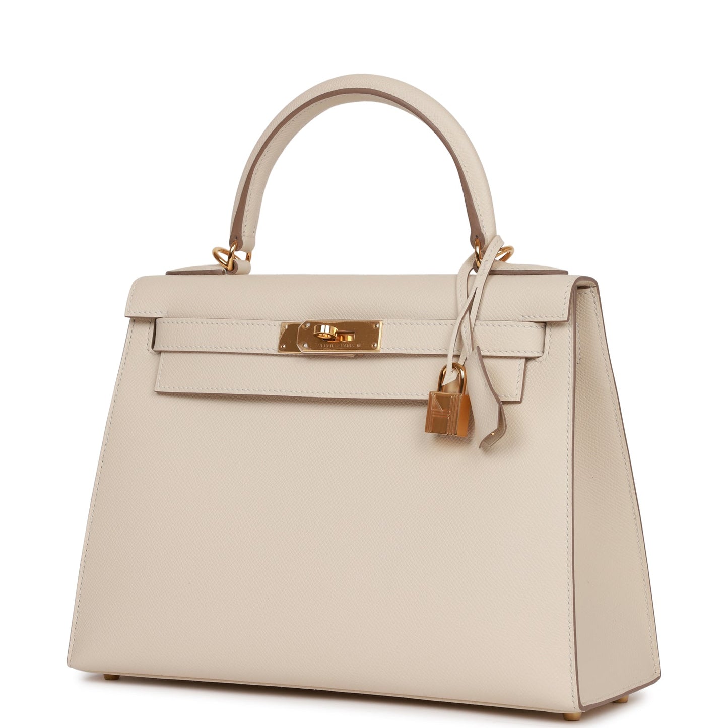 Hermes Kelly 28 Sellier Craie Epsom Gold Hardware