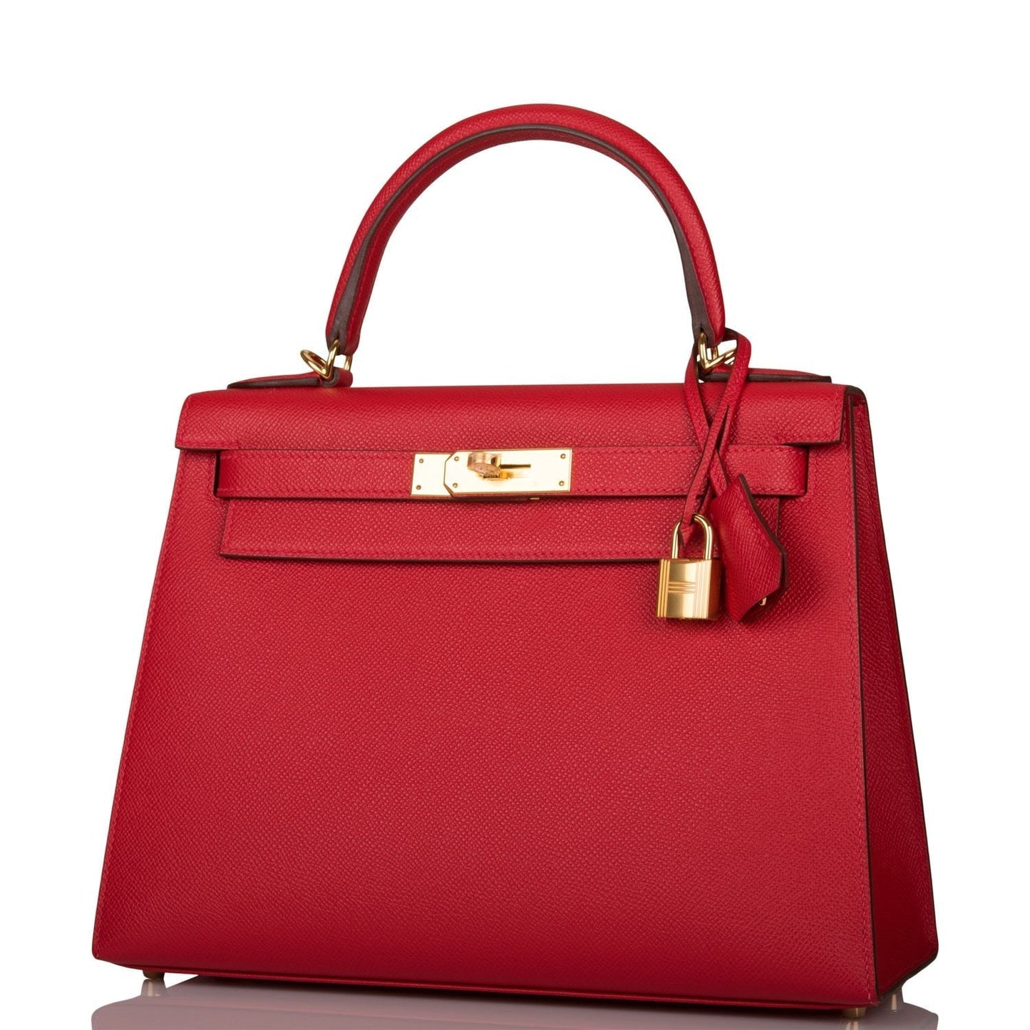 Hermes Kelly 28 Sellier Rouge Casaque Epsom Gold Hardware
