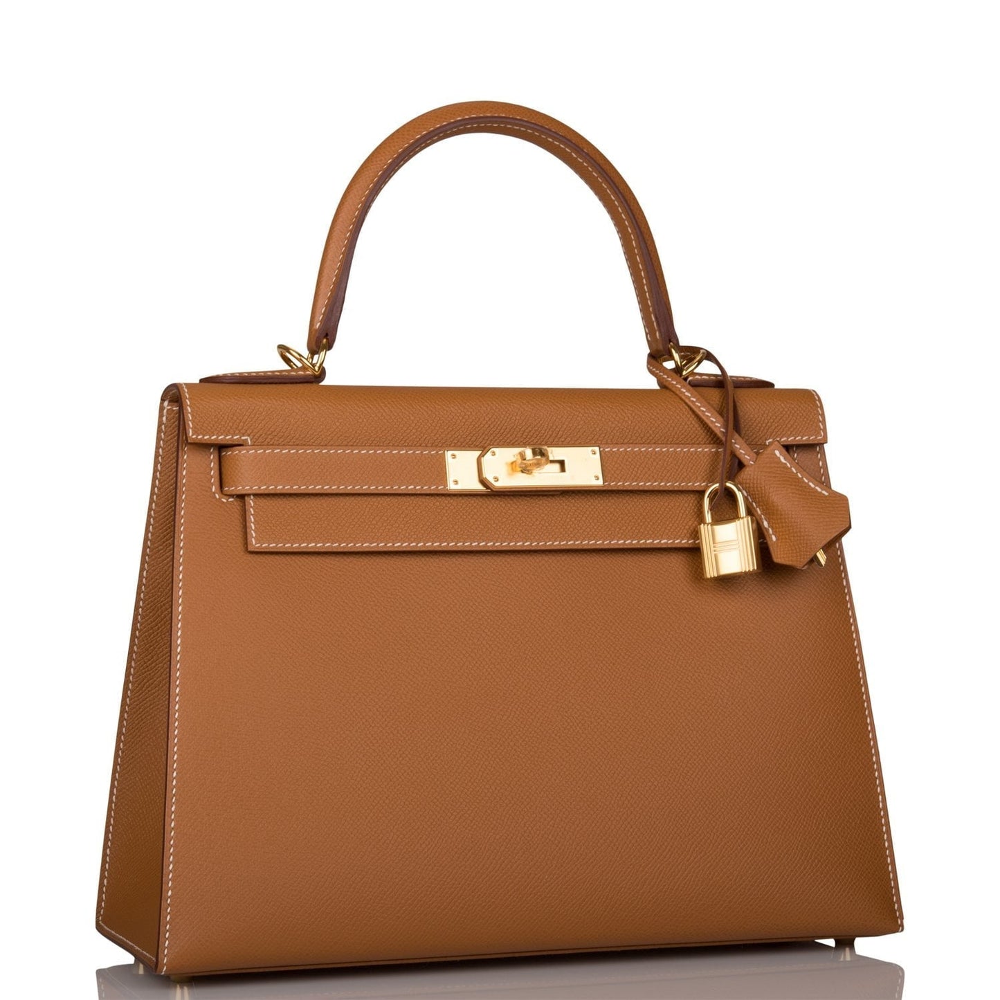 Hermes Kelly 28 Sellier Gold Epsom Gold Hardware