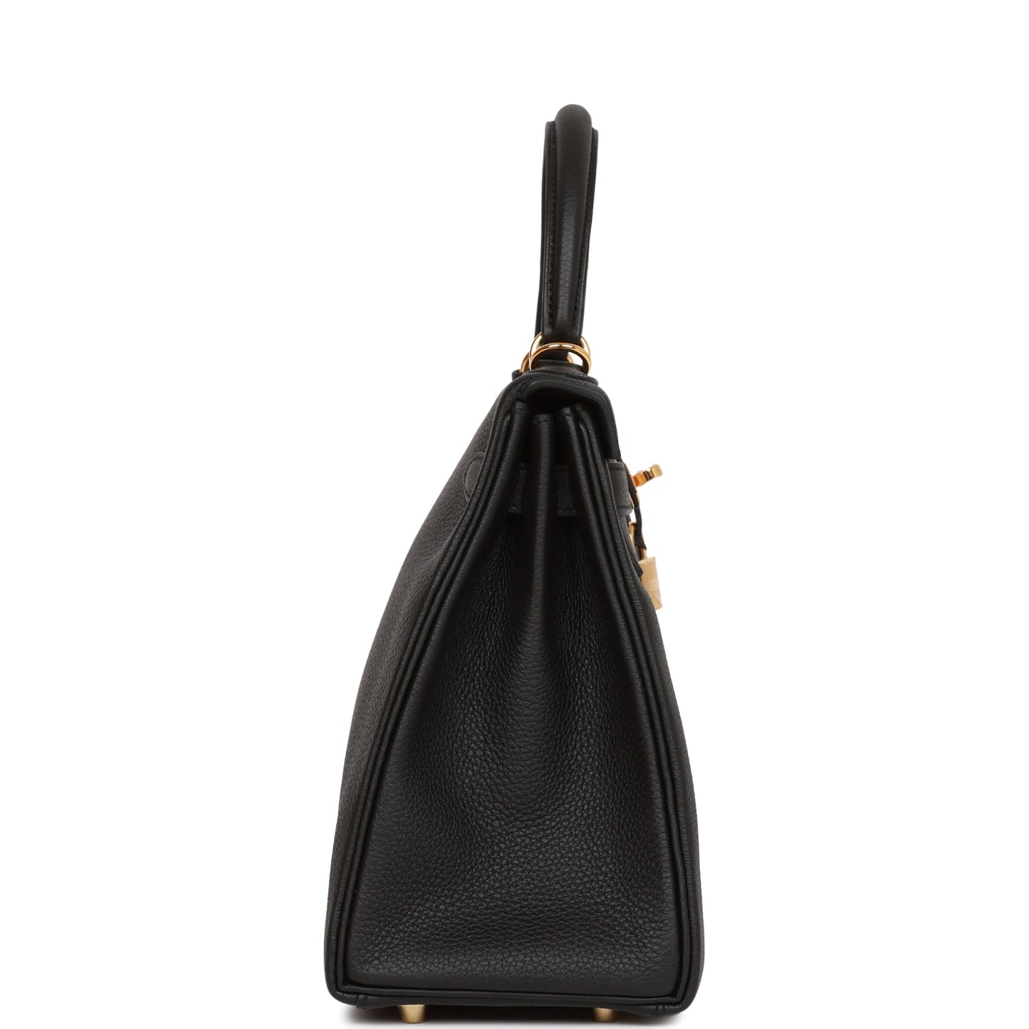 Hermes Kelly 28 Retourne Black Togo Gold Hardware
