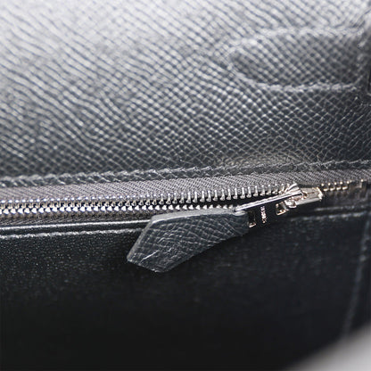 Hermes Kelly 28 Sellier Black Epsom Palladium Hardware