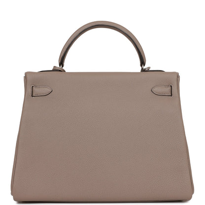Hermes Kelly 32 Retourne Gris Asphalte Togo Palladium Hardware