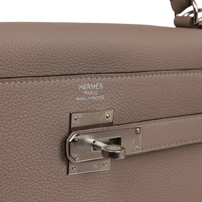 Hermes Kelly 32 Retourne Gris Asphalte Togo Palladium Hardware