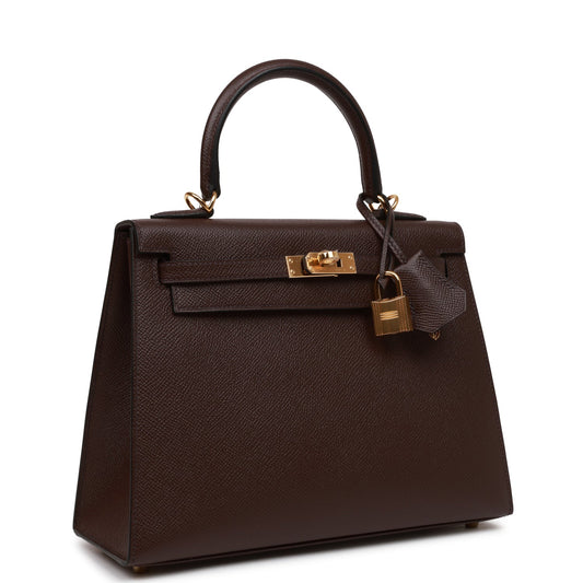 Hermes Kelly 25 Sellier Rouge Sellier Epsom Gold Hardware