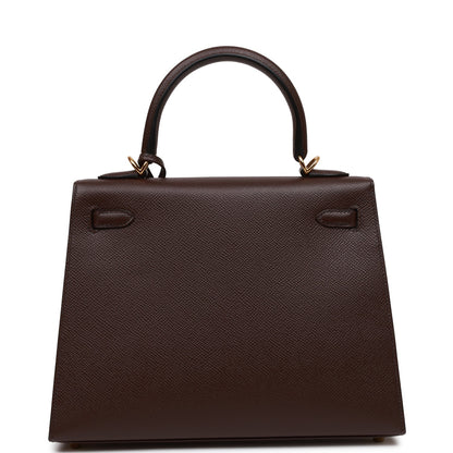 Hermes Kelly 25 Sellier Rouge Sellier Epsom Gold Hardware
