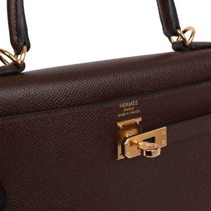 Hermes Kelly 25 Sellier Rouge Sellier Epsom Gold Hardware