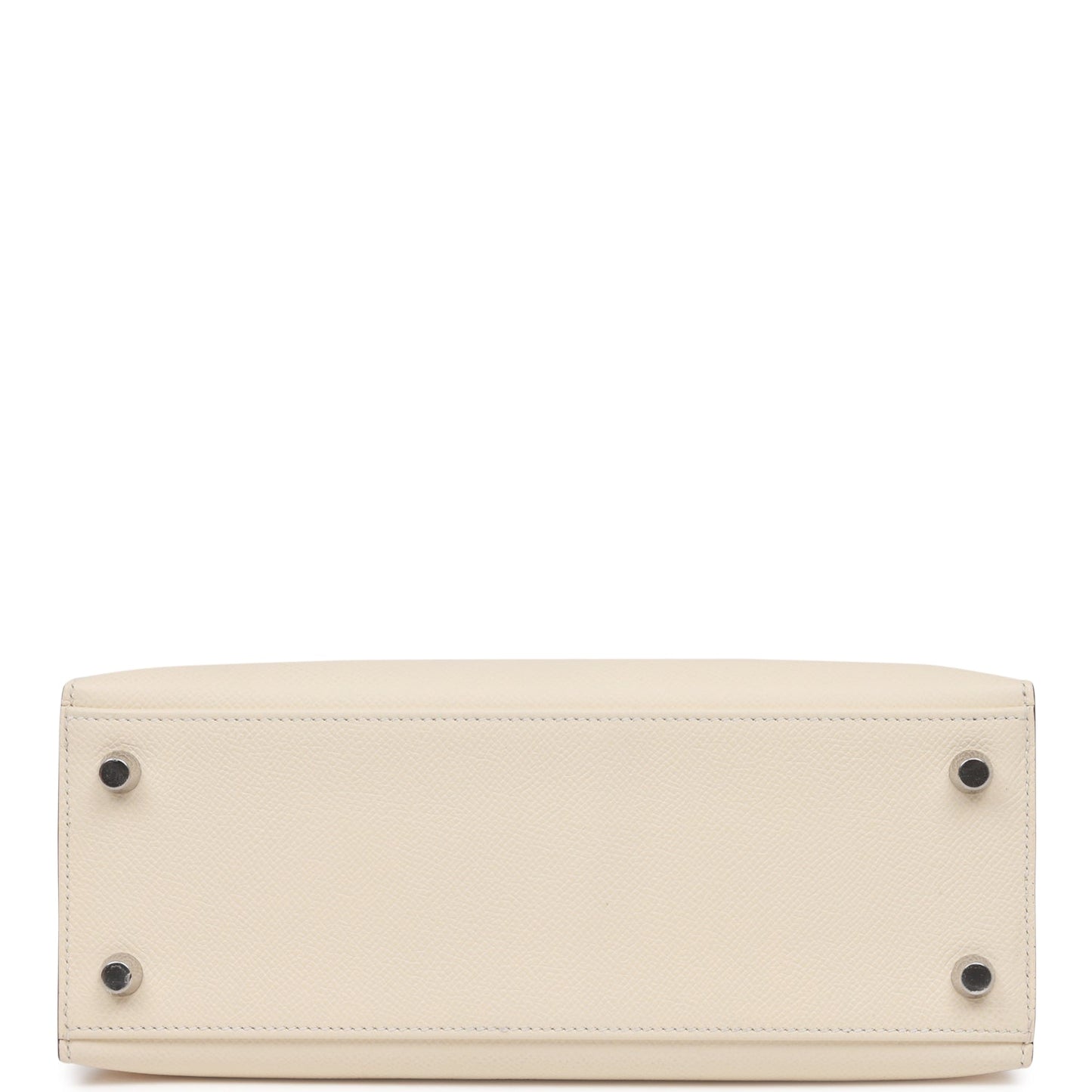 Hermes Kelly 25 Sellier Tri-Color Nata, Jaune Poussin and Sesame Epsom Palladium Hardware