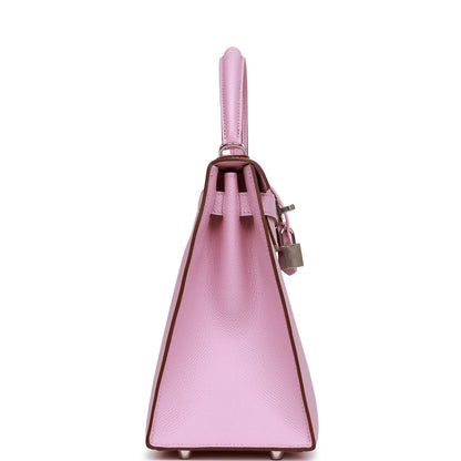Hermes Kelly 28 Sellier Mauve Sylvestre Epsom Palladium Hardware