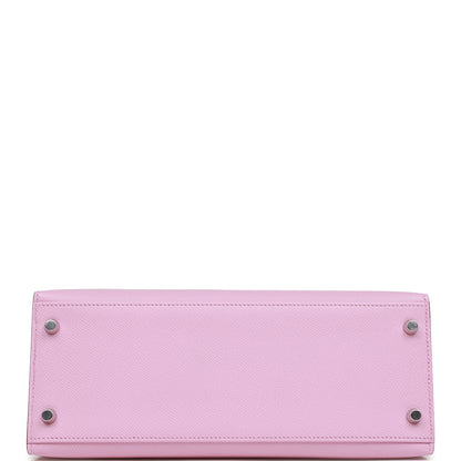Hermes Kelly 28 Sellier Mauve Sylvestre Epsom Palladium Hardware