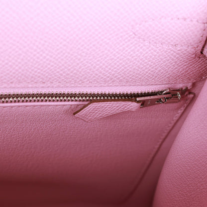 Hermes Kelly 28 Sellier Mauve Sylvestre Epsom Palladium Hardware