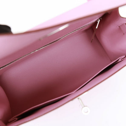 Hermes Kelly 28 Sellier Mauve Sylvestre Epsom Palladium Hardware