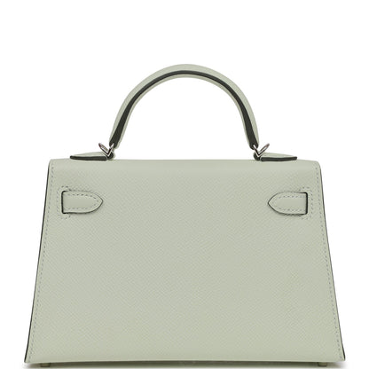 Hermes Kelly 20 Sellier Vert Fizz Epsom Palladium Hardware