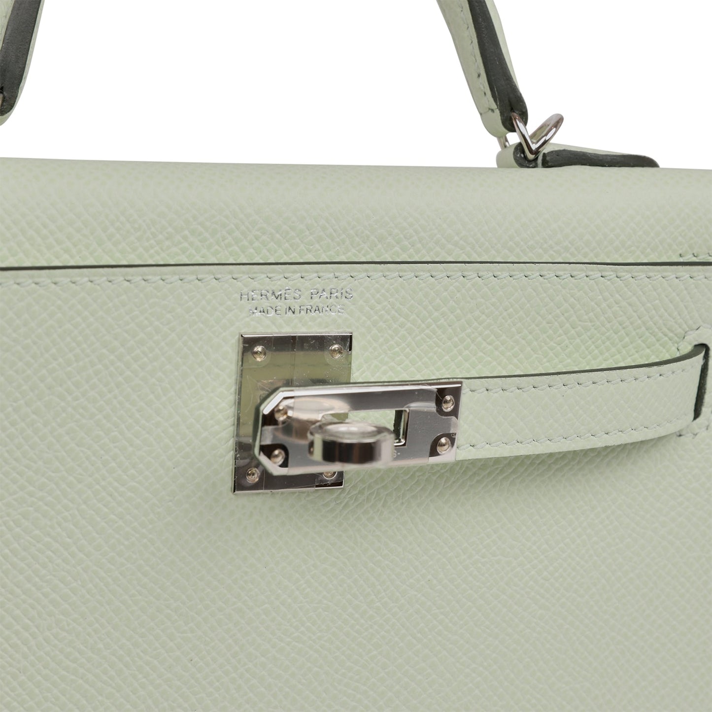 Hermes Kelly 20 Sellier Vert Fizz Epsom Palladium Hardware