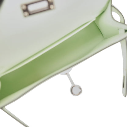 Hermes Kelly 20 Sellier Vert Fizz Epsom Palladium Hardware