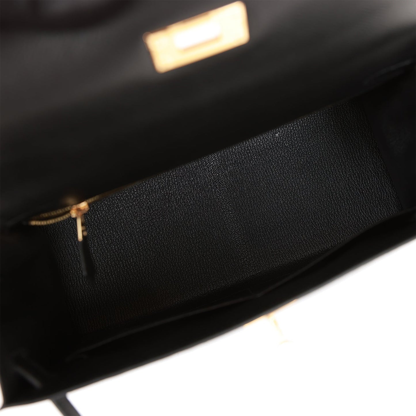 Hermes Kelly 28 Sellier Black Epsom Gold Hardware