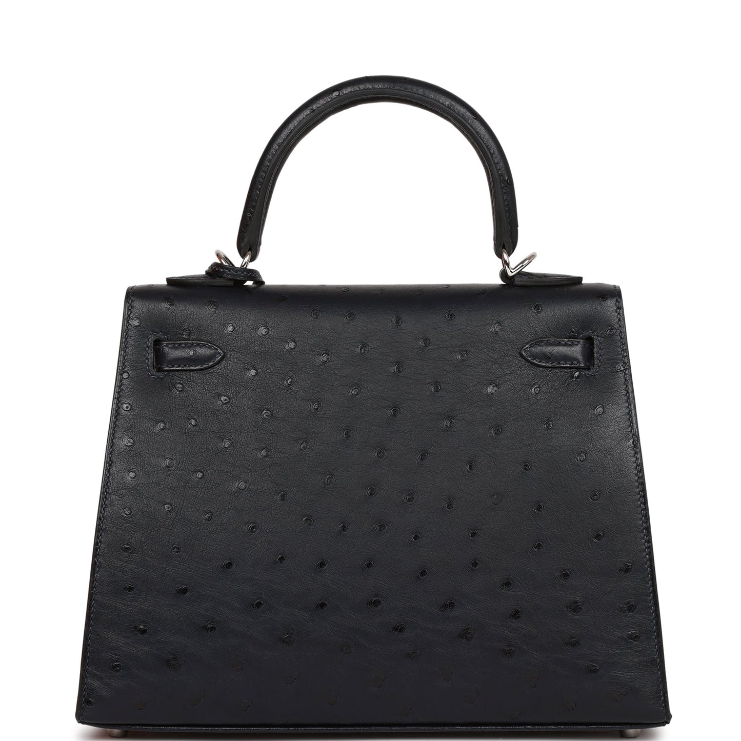 Hermes Kelly 25 Sellier Caban Ostrich Palladium Hardware