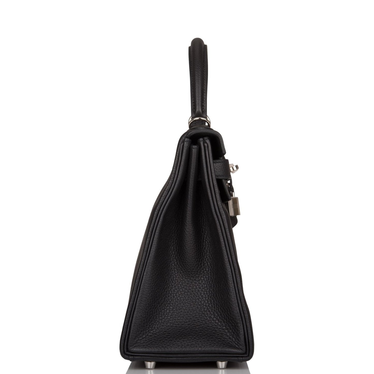 Hermes Kelly 28 Retourne Black Togo Palladium Hardware