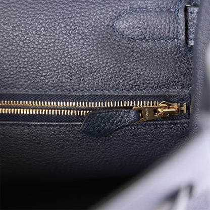 Hermes Kelly 32 Retourne Bleu Nuit Togo Gold Hardware