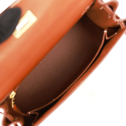 Hermes Kelly 25 Sellier Fauve Barenia Gold Hardware