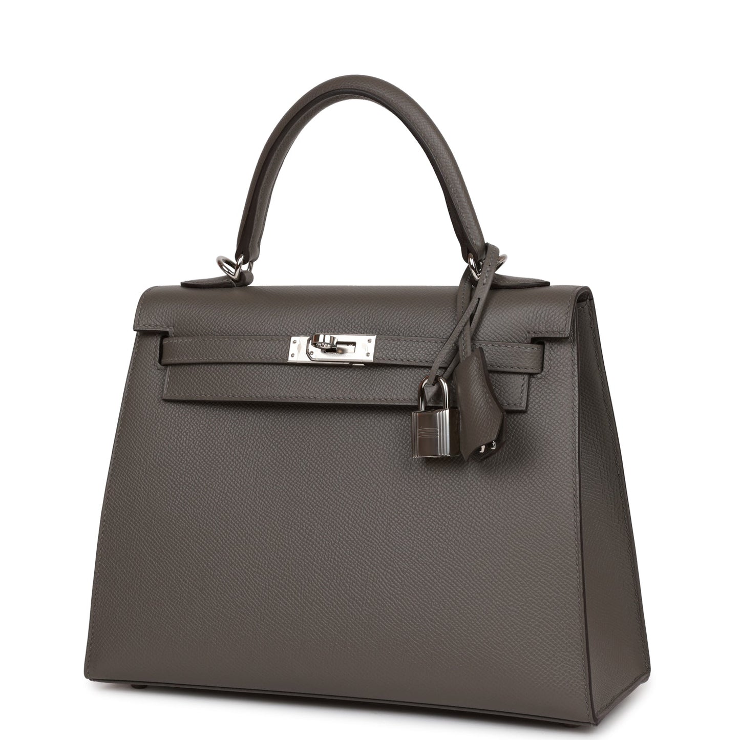 Hermes Kelly 25 Sellier Gris Meyer Epsom Palladium Hardware