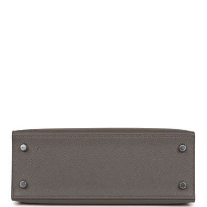 Hermes Kelly 25 Sellier Gris Meyer Epsom Palladium Hardware