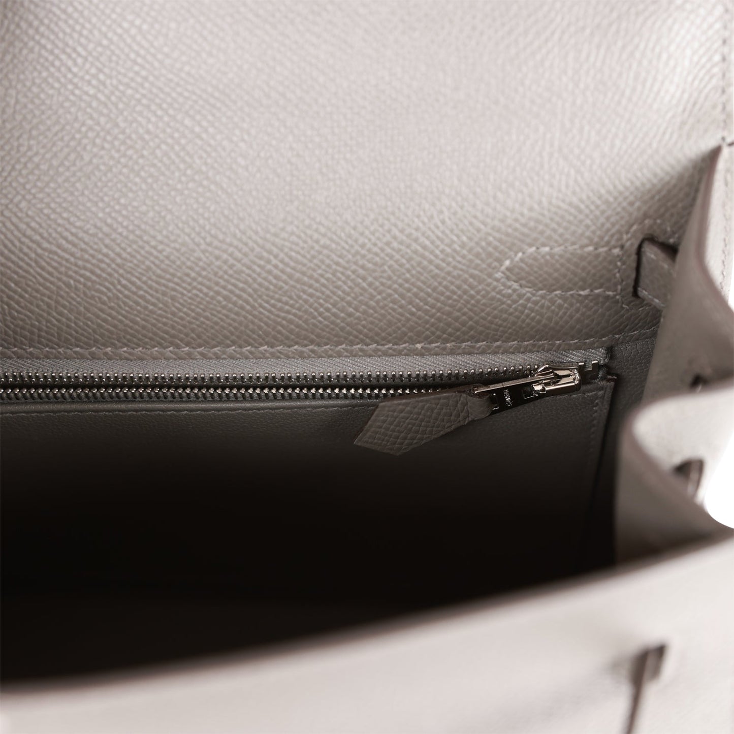 Hermes Kelly 25 Sellier Gris Meyer Epsom Palladium Hardware