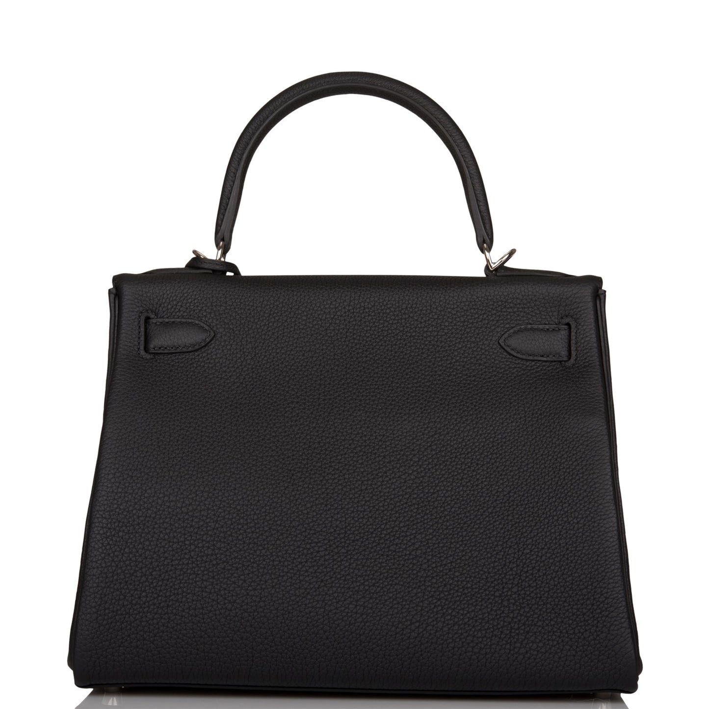 Hermes Kelly 28 Retourne Black Togo Palladium Hardware