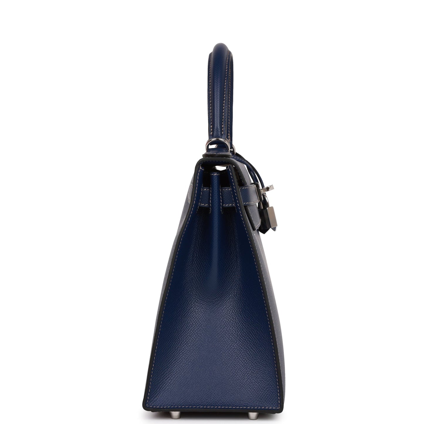 Hermes Special Order (HSS) Kelly 28 Sellier Bleu Indigo Epsom Palladium Hardware