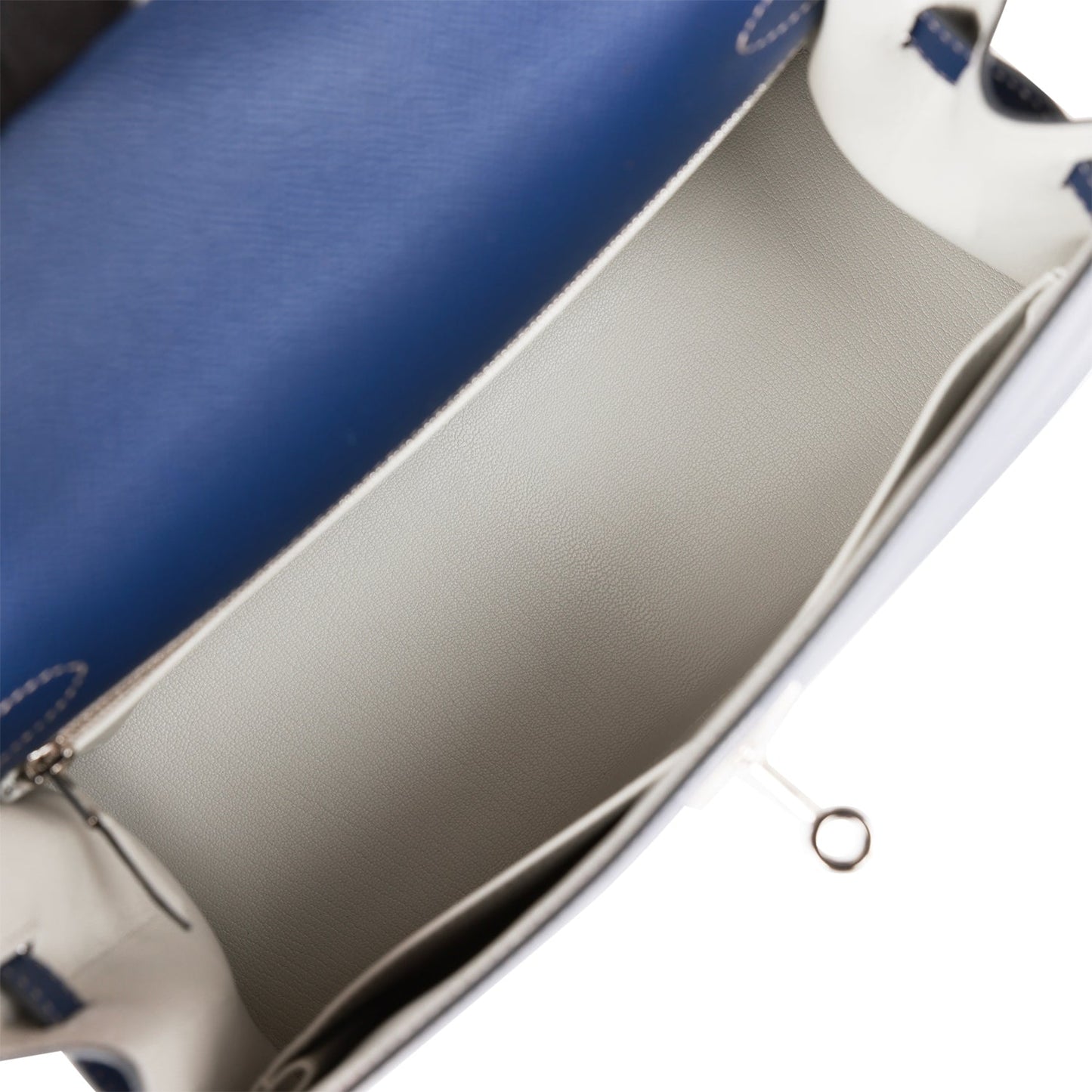 Hermes Special Order (HSS) Kelly 28 Sellier Bleu Indigo Epsom Palladium Hardware