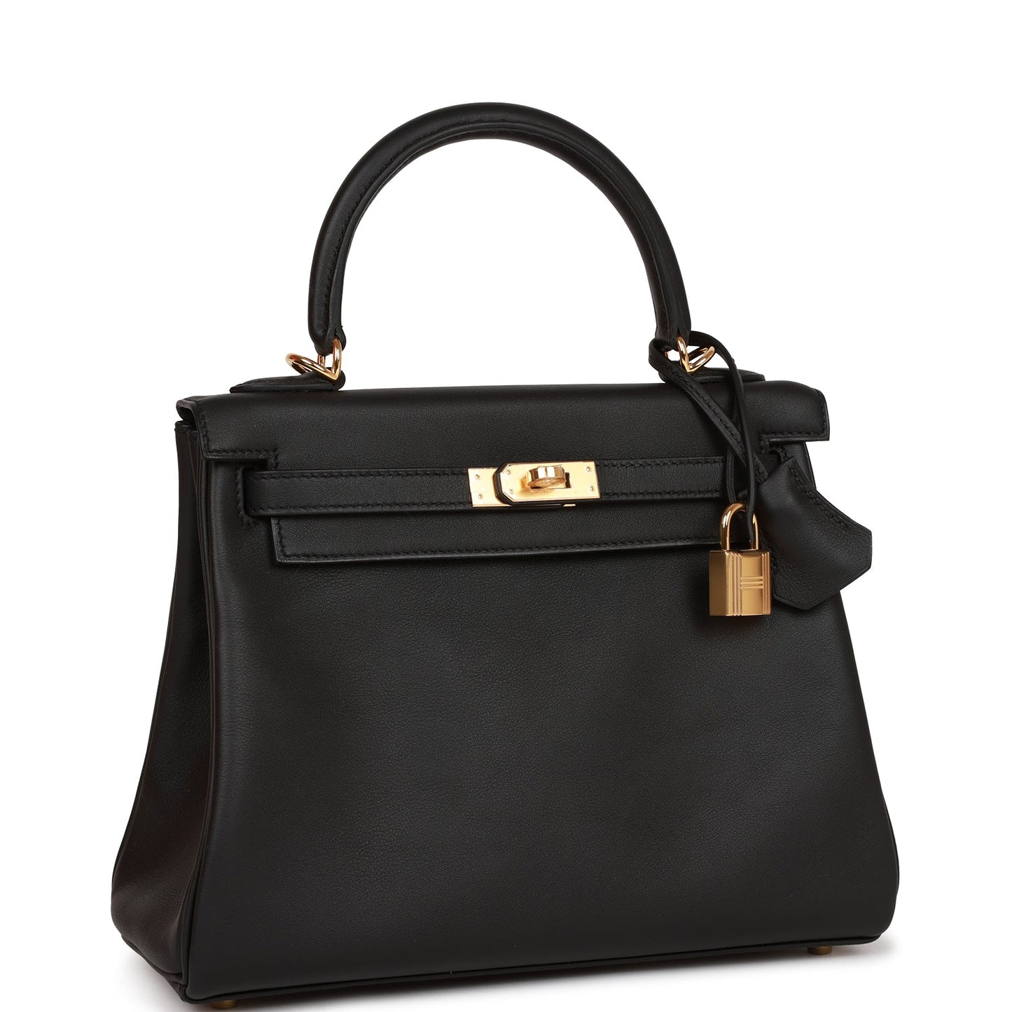 Hermes Kelly 25 Retourne Black Swift Gold Hardware