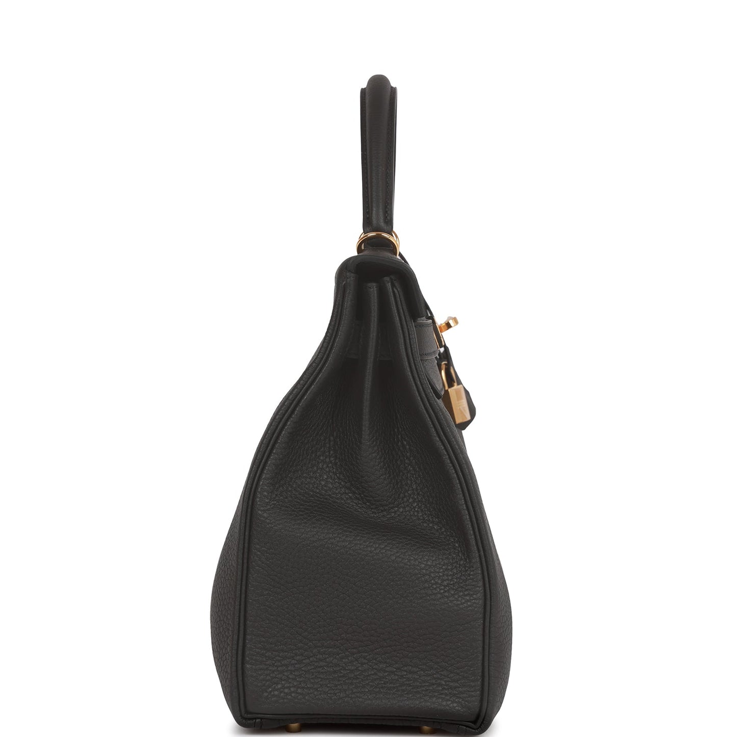 Hermes Kelly 32 Retourne Black Togo Gold Hardware